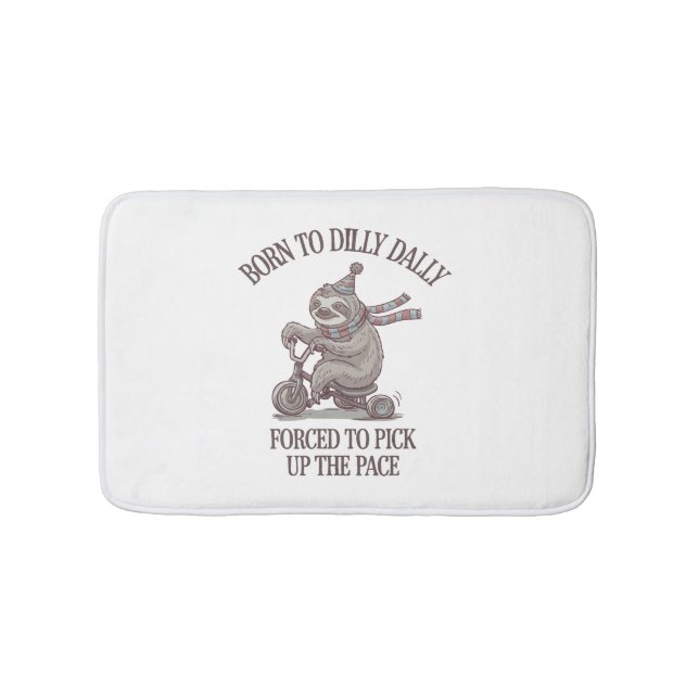 Alfombrilla De Baño Personalizado de motocicletas Lazy Sloth Retro (Anverso)