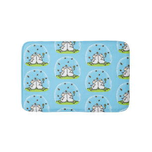 Alfombrilla De Baño Personalizado de ovejas y mariposas
