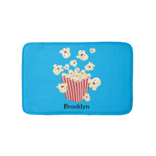 Alfombrilla De Baño Personalizado de palomitas de palomitas graciosas