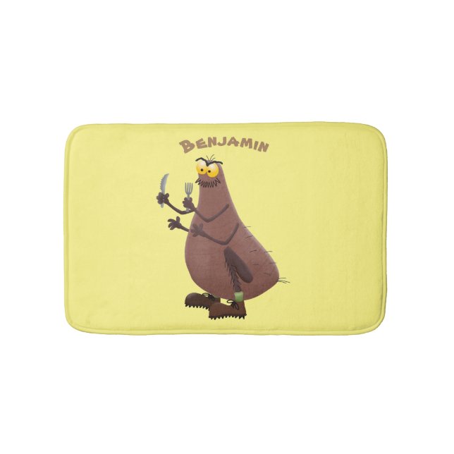 Alfombrilla De Baño Personalizado de pulgas fea hambrienta (Anverso)