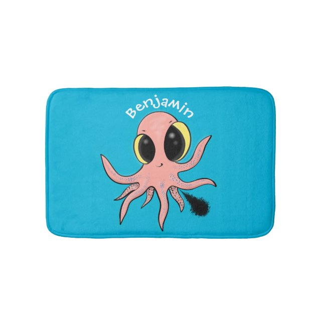 Alfombrilla De Baño Personalizado de pulpo para bebés, dulce y descara (Anverso)