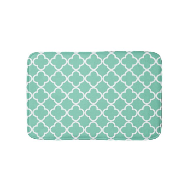Alfombrilla De Baño Personalizado del modelo de DIY Quatrefoil (Anverso)