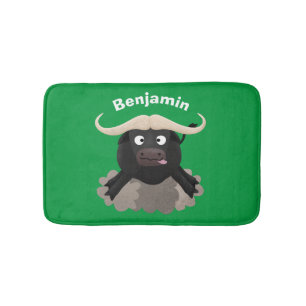 Alfombrilla De Baño Personalizado divertida de búfalo de agua corrient