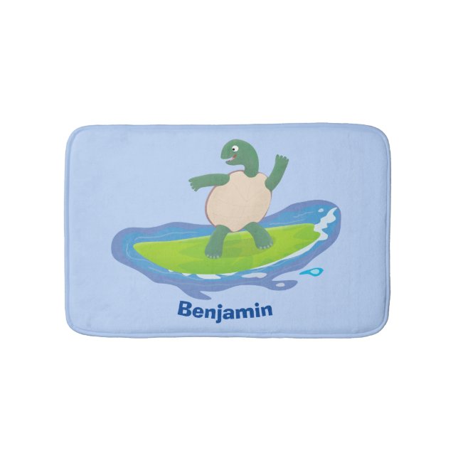 Alfombrilla De Baño Personalizado divertida de la ola de tortugas (Anverso)