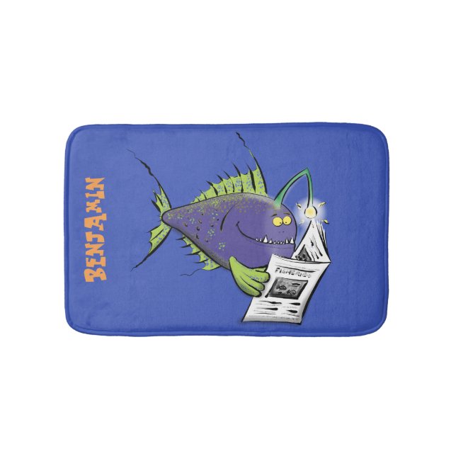 Alfombrilla De Baño Personalizado divertida de pescados y mariscos (Anverso)