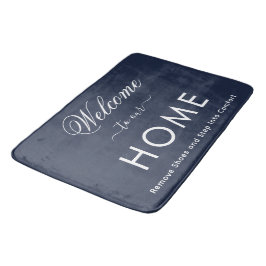 Alfombrilla De Baño Personalizado elegante script naval personalizado