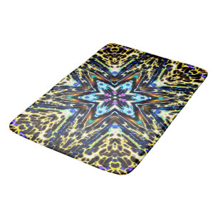 Alfombrilla De Baño Personalizado florido Kaleidoscope rodeado de bach
