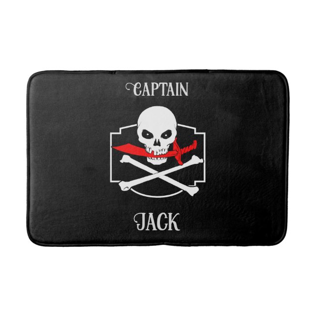 Alfombrilla De Baño Personalizado Jolly Roger (Cutlass) (Anverso)