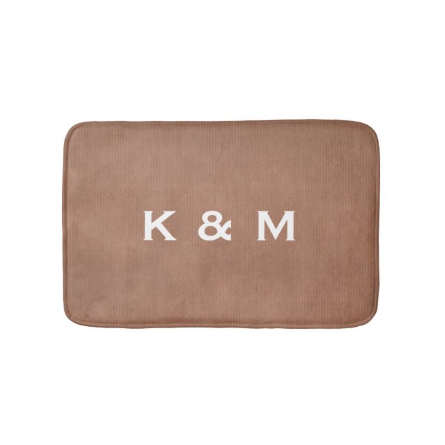 Alfombrilla De Baño Personalizado Monogrammed Bath Mat (Anverso)