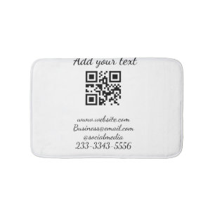 Alfombrilla De Baño personalizado simple código QR agregar su nombre t
