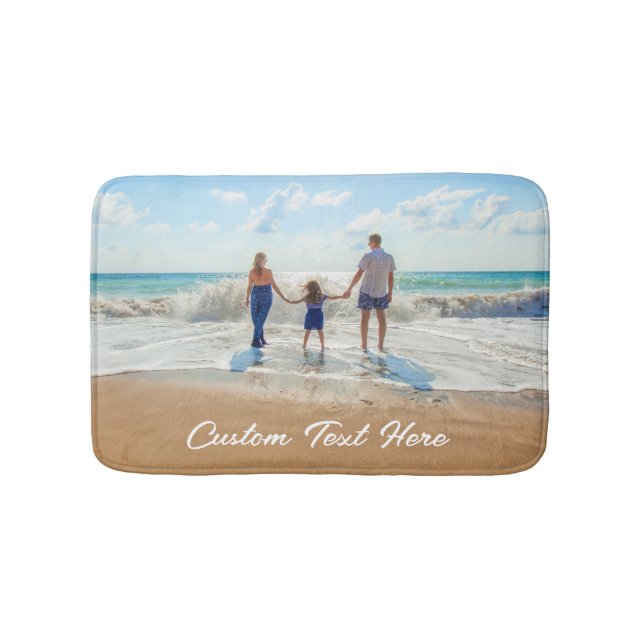 Alfombrilla De Baño Personalizado Tu regalo de foto y baño de texto (Anverso)
