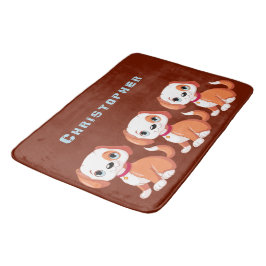 Alfombrilla De Baño Personalizar el grupo de Naranja rojo oscuro de la