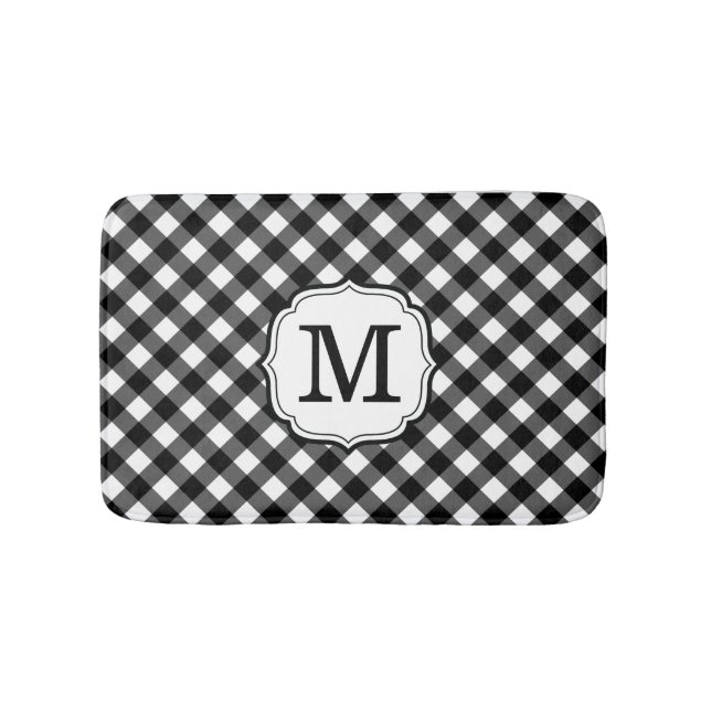 Alfombrilla De Baño Personalized Single Initial Monogram Bath Mat (Anverso)