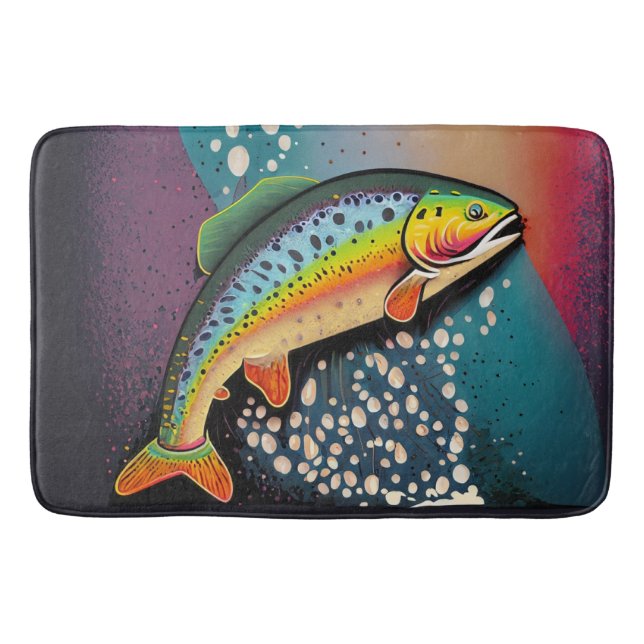 Alfombrilla De Baño Pesca de trucha (Anverso)