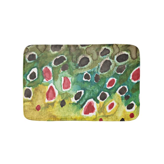 Alfombrilla De Baño Pesca de trucha marrón (Anverso)