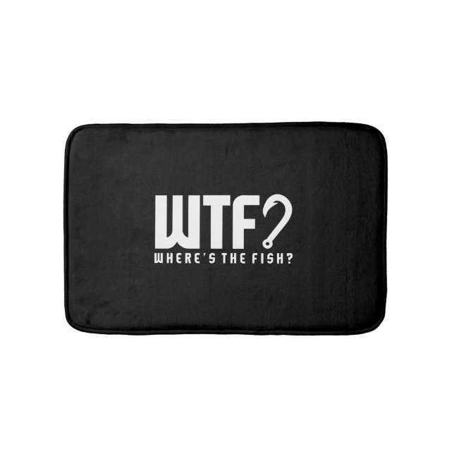 Alfombrilla De Baño Pesca - wtf dónde está el pez (Anverso)
