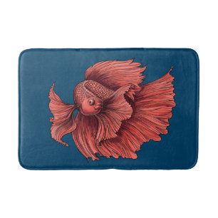 Alfombrilla De Baño Pescado combativo de Coral Siamese