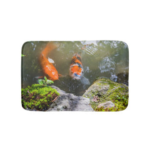 Alfombrilla De Baño Pescado de Koi en un estanque
