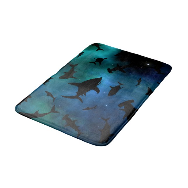 Alfombrilla De Baño Pescado de tiburón moderno jaws ballena bajo la ga (Angular)