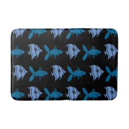 Alfombrilla De Baño Pescado Natando el Aqua Blue gráfico en cualquier 