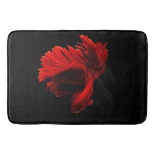 Alfombrilla De Baño Pescado rojo ruby de combate siamés