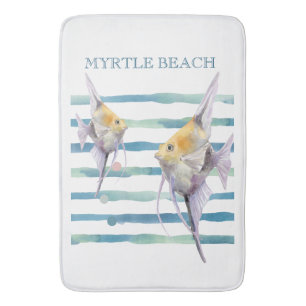 ALFOMBRILLA DE BAÑO PESCADO TROPICAL DE COLOR ACUÁTICO, CASA DE PLAYA 