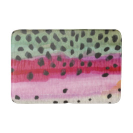 Alfombrilla De Baño Pescador de trucha arco iris