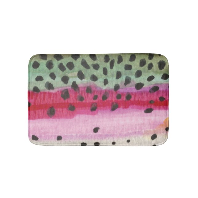 Alfombrilla De Baño Pescador de trucha arco iris (Anverso)