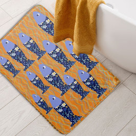 Alfombrilla De Baño Pescador marinero con capa marina de la casa de pl