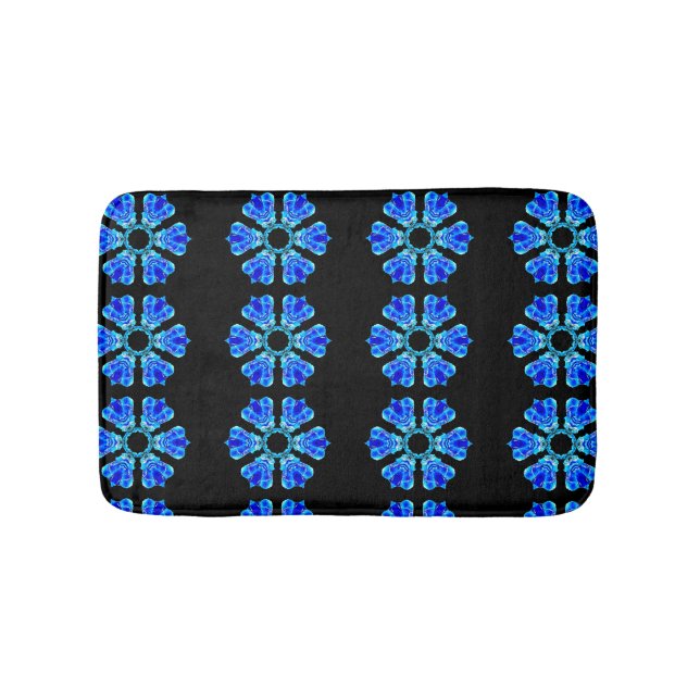 Alfombrilla De Baño Petales azules (Anverso)