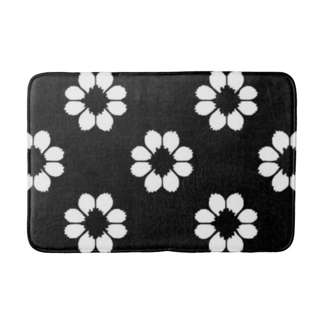Alfombrilla De Baño Pétalos Blancos (Anverso)