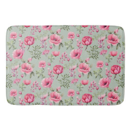 Alfombrilla De Baño Pétalos de Blush Meadow en Flor