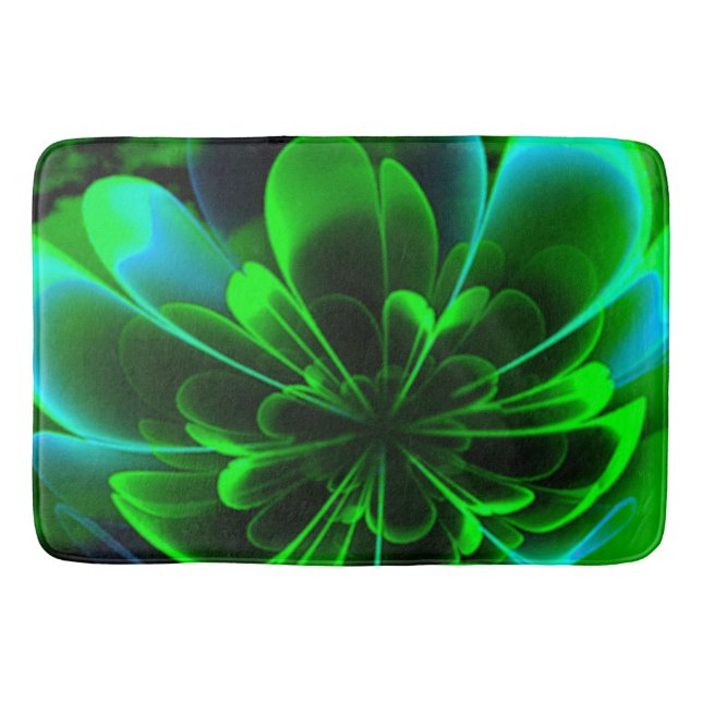 Alfombrilla De Baño Pétalos doblados de corola esterilizada verde (Anverso)