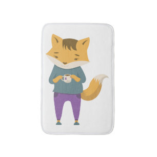 Alfombrilla De Baño Pezón lindo con taza de té
