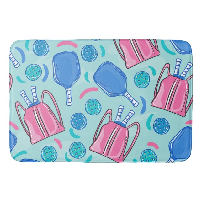 Alfombrilla De Baño Pickleball Paddles Blue (Anverso)