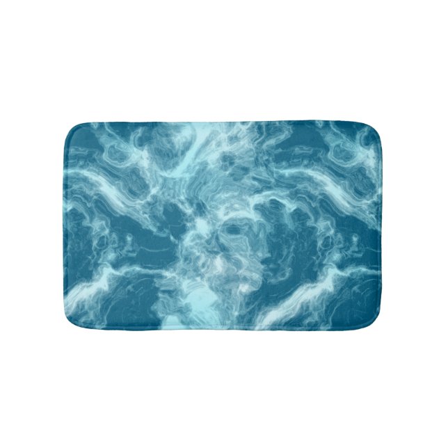 Alfombrilla De Baño Piedra de luna del mar profundo (Anverso)