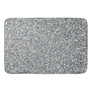 Alfombrilla De Baño Piedra de plata Gary Purpurina de Mármol de oro mo