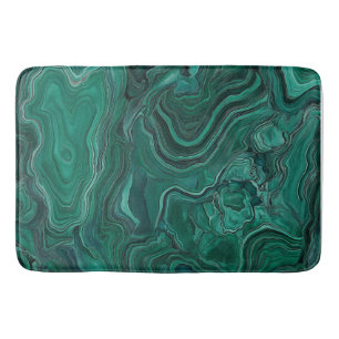 Alfombrilla De Baño Piedra malaquita verde