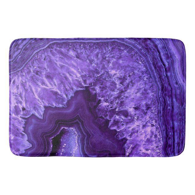 Alfombrilla De Baño Piedra mineral de grano mineral ultravioleta púrpu (Anverso)