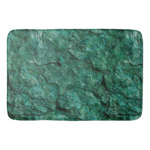 Alfombrilla De Baño Piedra verde áspera de la pizarra