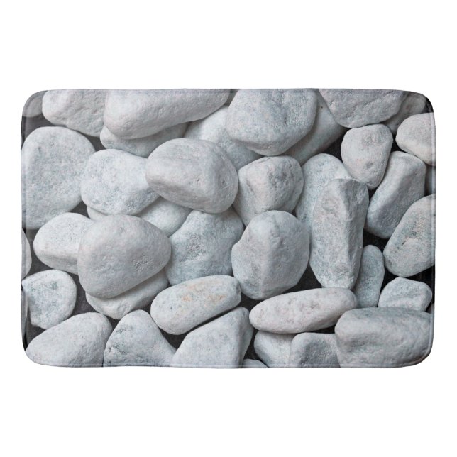 Alfombrilla De Baño Piedras blancas grandes (Anverso)