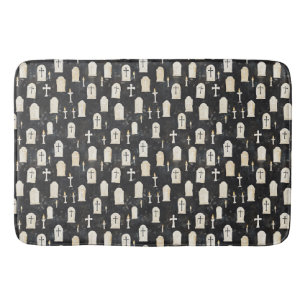 Alfombrilla De Baño Piedras, velas y cruces en el Crepúsculo