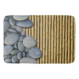 Alfombrilla De Baño Piedras y bambú del río
