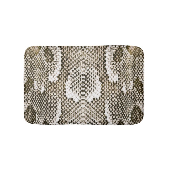 Alfombrilla De Baño Piel de Python: Diseño de Patrón Animal (Anverso)
