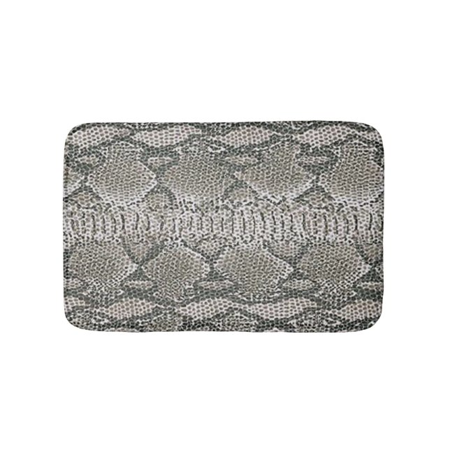 Alfombrilla De Baño Piel de serpiente de plata (Anverso)