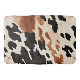 Alfombrilla De Baño Piel de vaca de animales de crema marrón occidenta