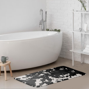 Alfombrilla De Baño Piel de vaca falso Black Spots Country Western