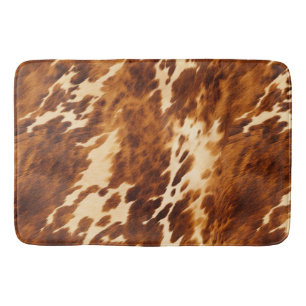 Alfombrilla De Baño Piel de vaca marrón