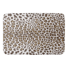 Alfombrilla De Baño Piel Leopardo Blanco