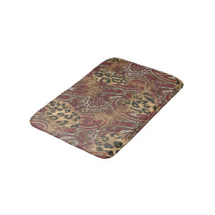 Alfombrilla De Baño Piel y estampado del leopardo